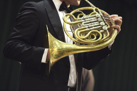 Classical concert music: french horn