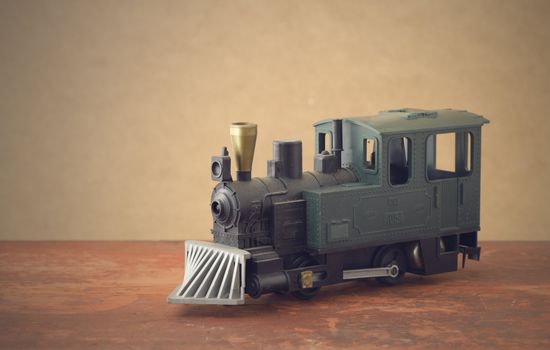 Scale Model of an Old Fashioned Locomotive Steam Train