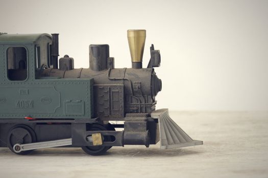 Scale Model of an Old Fashioned Locomotive Steam Train
