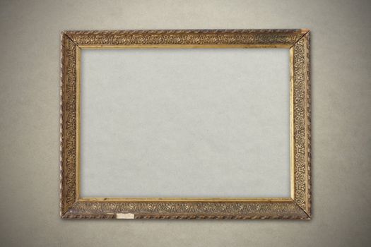 old picture frame, gold plated