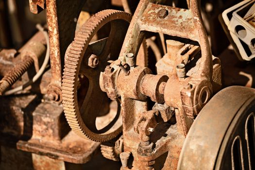 Rusty old metal mechanism - metal scrap