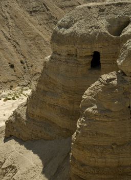 Israel desert, the finding place of the oldest bible documents the dead sea rolls