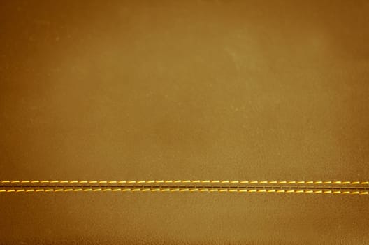 brown   horizontal stitched leather background  