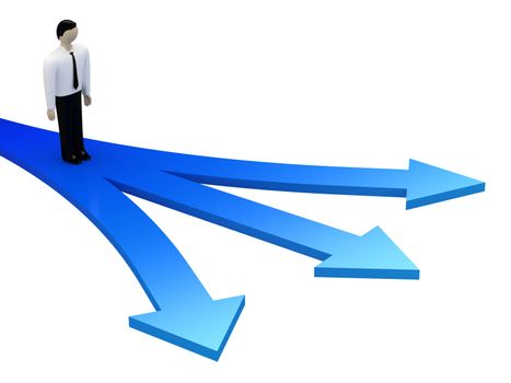 The choice of the direction of the three arrows