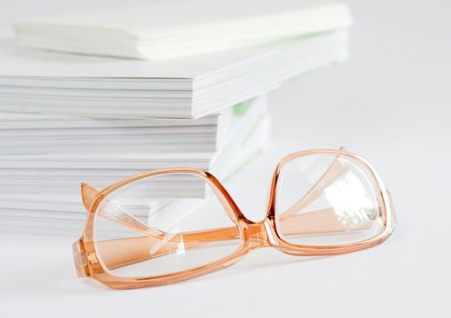 Photo of brown eyeglasses  , relax  from read a  book