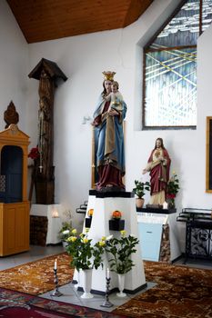 Holy Mary and little Jesus statue in chapel in Suodziai Holy Mary and little Jesus statue in chapel in Suodziai