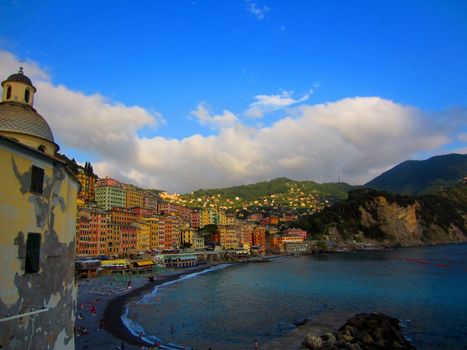Camogli on Coast of Italy in Liguria