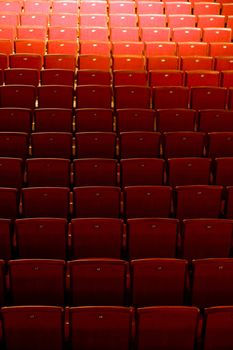 Stock photo: an image of many red seats