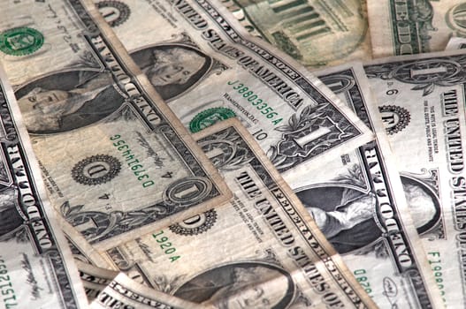 An  background of dollars banknotes