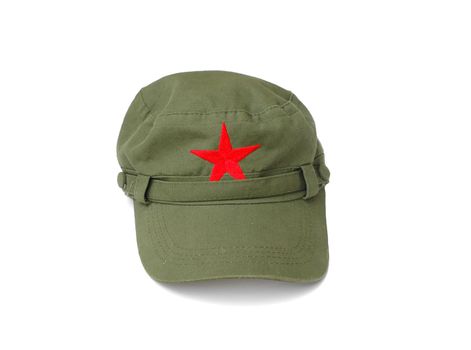 red star cap on white background