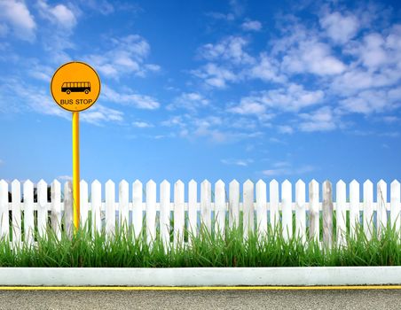 bus stop sign