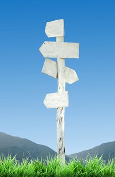 wooden signpost