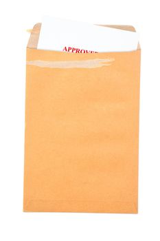 approved letter in brown envelope 