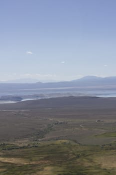 Mono Lake aerial veiw in the summer