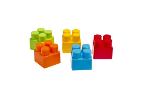 lego plastic toy blocks on white backgroud