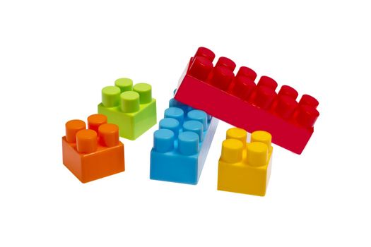 lego plastic toy blocks on white backgroud