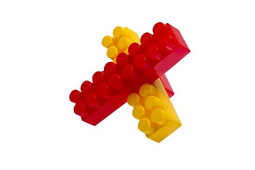 lego plastic toy blocks on white backgroud