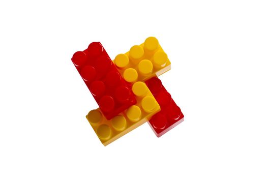 lego plastic toy blocks on white backgroud