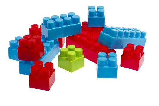 lego plastic toy blocks on white backgroud