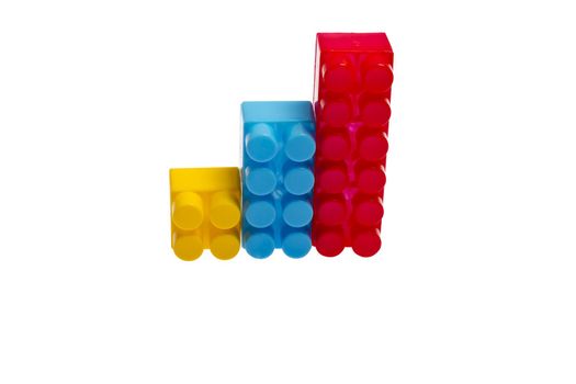 lego plastic toy blocks on white backgroud