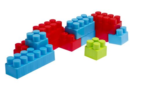 lego plastic toy blocks on white backgroud