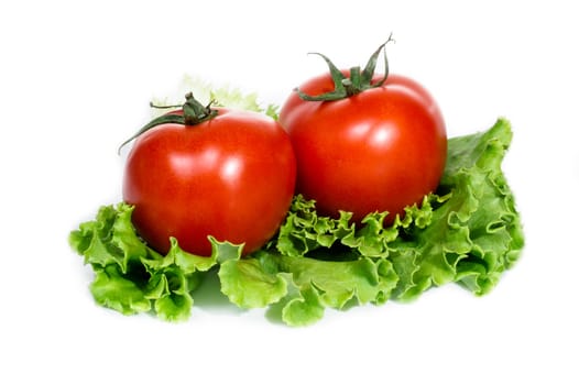 Fresh tomato, isolated on white background