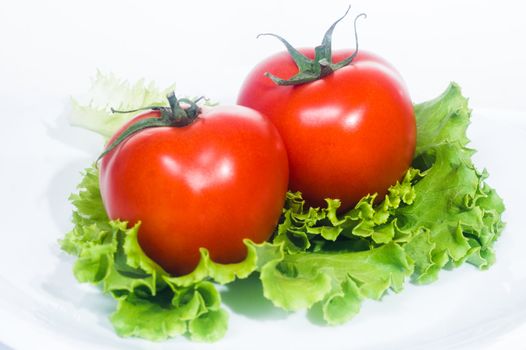 Fresh tomato, isolated on white background
