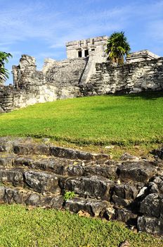 Photo of the Mayan ruins in Tulum Mexico.