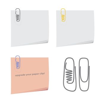 nice image of isolated reminders with original paper clips