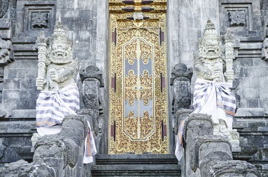 temple entrance door in bali indonesia
