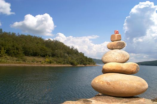 An image of a pyramid of stones