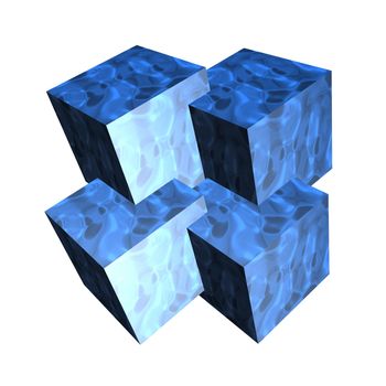 An abstract illustration of cubes on a white background