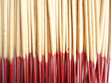 Incense stick with red wood core                             