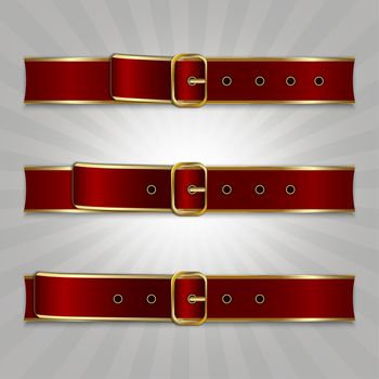 Belts with buckle, illustration of slimming process