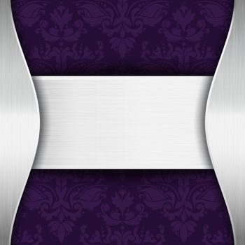 Silver and purple template with place for text