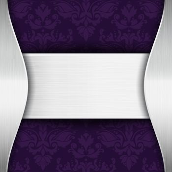 Silver and purple template with place for text