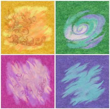 Abstract paint background: watercolor on a fabric, natural woollen mohair