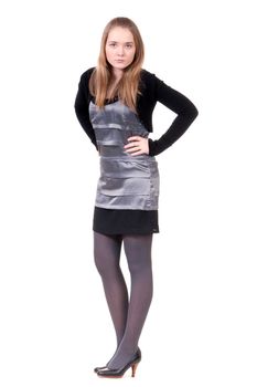 beautiful young girl in an evening dress