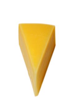 Piece of cheese Isolated on white background