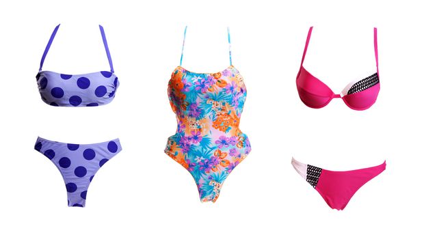 Cillage swimsuit with pattern on a white background