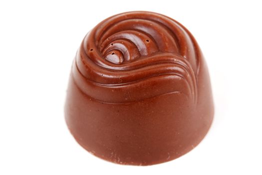 chocolate candies isolated on white background