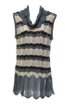Knitted woman's dress isolated on white background