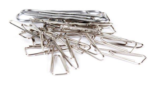steel staples office isolated on a white background