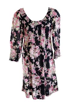 woman's dress with a floral pattern on a white background