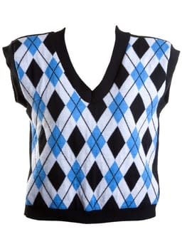 Plaid vest isolated on a white background