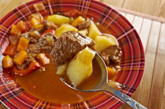 Traditional Bulgarian soup chorba.shurpa soup