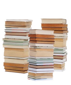 An image of stacks of books