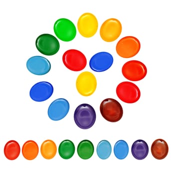 An image of a group of various aquarelle paints