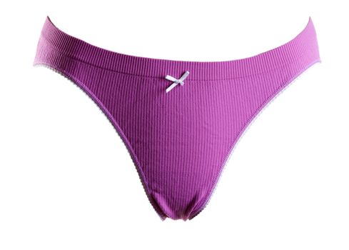 violet ladies underwear on a white background