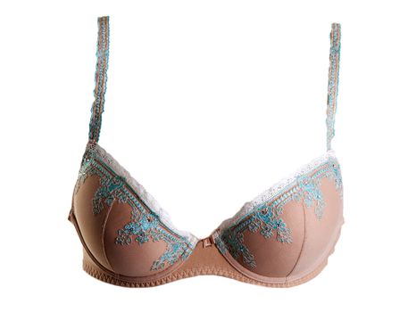 beige bra isolated on a white background